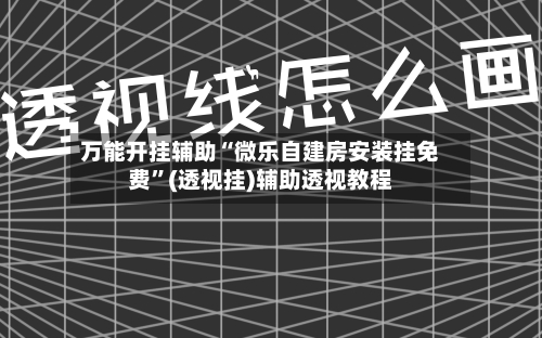 万能开挂辅助“微乐自建房安装挂免费”(透视挂)辅助透视教程-第3张图片