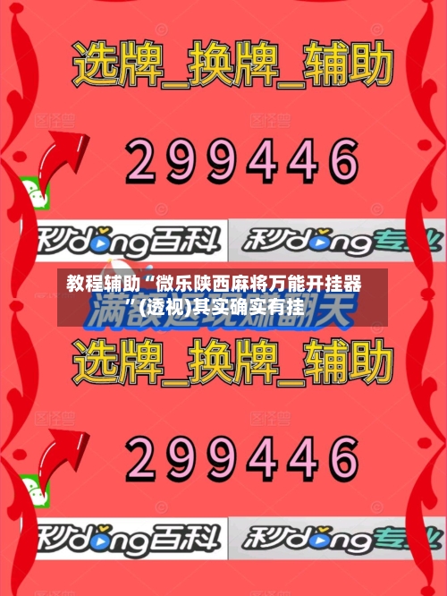 教程辅助“微乐陕西麻将万能开挂器”(透视)其实确实有挂-第3张图片