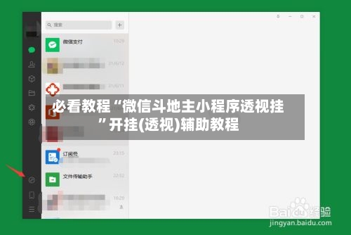 必看教程“微信斗地主小程序透视挂	”开挂(透视)辅助教程-第2张图片