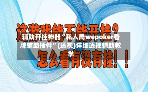 辅助开挂神器“私人局wepoker看牌辅助插件	”(透视)详细透视辅助教学-第1张图片
