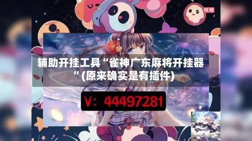 辅助开挂工具“雀神广东麻将开挂器”(原来确实是有插件)-第1张图片