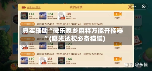 真实辅助“微乐家乡麻将万能开挂器	”(曝光透视必备猫腻)-第1张图片