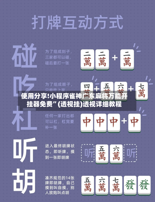 使用分享!小程序雀神广东麻将万能开挂器免费”(透视挂)透视详细教程-第2张图片
