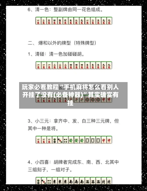 玩家必看教程“手机麻将怎么看别人开挂了没有(必备神器)	”其实确实有挂-第1张图片