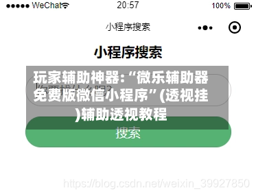玩家辅助神器:“微乐辅助器免费版微信小程序”(透视挂)辅助透视教程-第2张图片