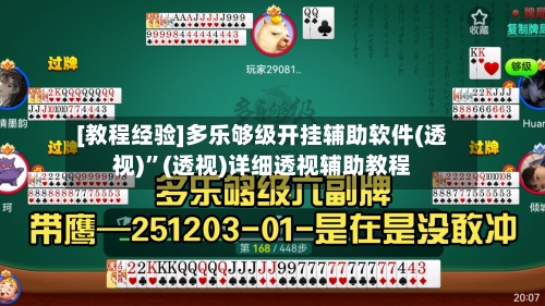 [教程经验]多乐够级开挂辅助软件(透视)	”(透视)详细透视辅助教程-第2张图片