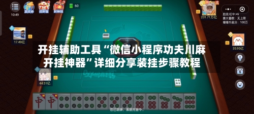 开挂辅助工具“微信小程序功夫川麻开挂神器”详细分享装挂步骤教程-第1张图片