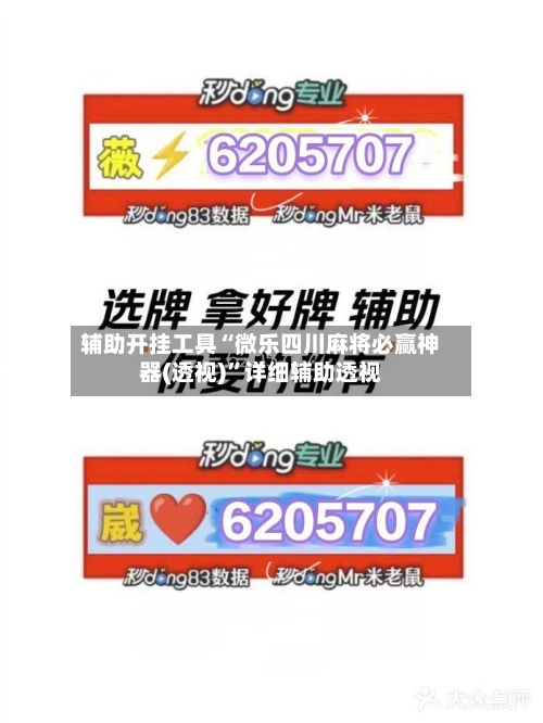 辅助开挂工具“微乐四川麻将必赢神器(透视)”详细辅助透视-第1张图片