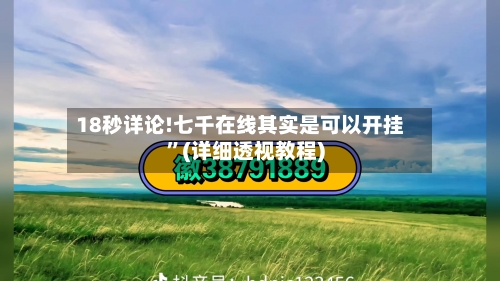 18秒详论!七千在线其实是可以开挂	”(详细透视教程)-第1张图片