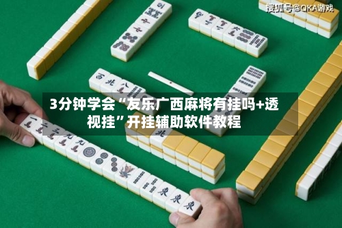 3分钟学会“友乐广西麻将有挂吗+透视挂”开挂辅助软件教程-第2张图片