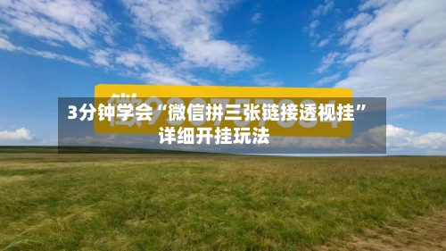 3分钟学会“微信拼三张链接透视挂”详细开挂玩法-第2张图片
