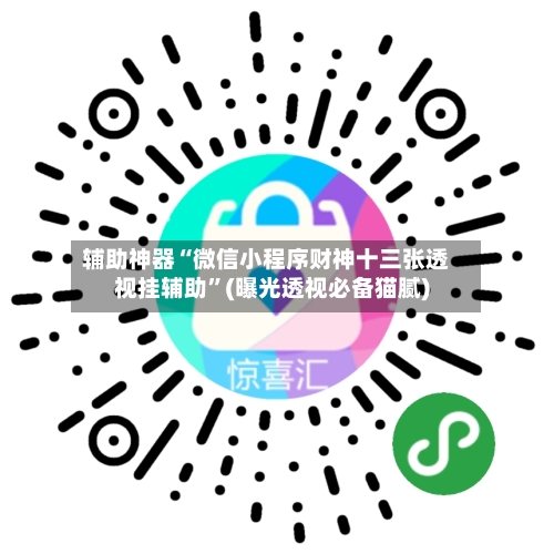 辅助神器“微信小程序财神十三张透视挂辅助”(曝光透视必备猫腻)-第2张图片