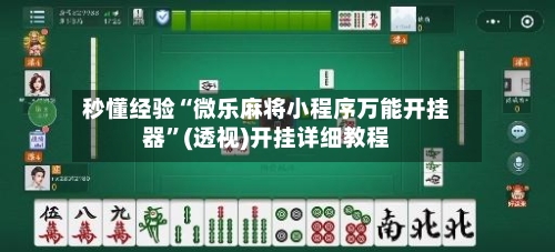 秒懂经验“微乐麻将小程序万能开挂器	”(透视)开挂详细教程-第2张图片