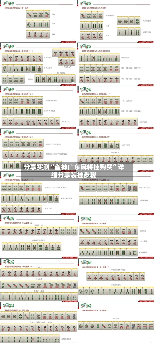 分享实测“雀神广东麻将挂购买	”详细分享装挂步骤-第1张图片