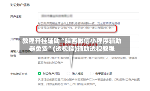 教程开挂辅助“陕西微信小程序辅助器免费”(透视挂)辅助透视教程-第2张图片
