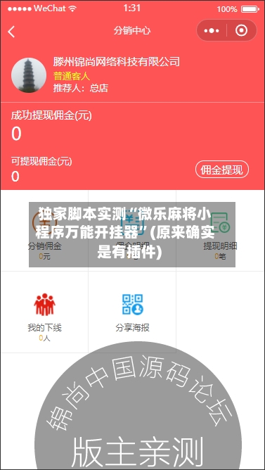 独家脚本实测“微乐麻将小程序万能开挂器”(原来确实是有插件)-第2张图片