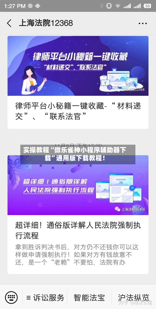 实操教程“微乐雀神小程序辅助器下载”通用版下载教程！-第1张图片