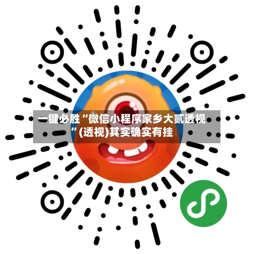 一键必胜“微信小程序家乡大贰透视”(透视)其实确实有挂-第1张图片