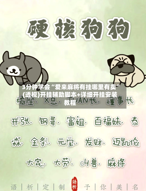 3分钟学会“爱来麻将有挂哪里有卖	”(透视)开挂辅助脚本+详细开挂安装教程-第1张图片