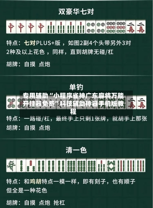 专用辅助“小程序雀神广东麻将万能开挂器免费	”科技辅助神器手机版教程-第2张图片