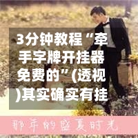 3分钟教程“牵手字牌开挂器免费的	”(透视)其实确实有挂-第2张图片