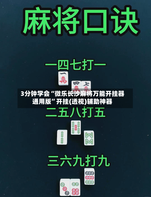 3分钟学会“微乐长沙麻将万能开挂器通用版	”开挂(透视)辅助神器-第2张图片