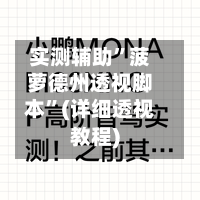 实测辅助”菠萝德州透视脚本”(详细透视教程)-第2张图片
