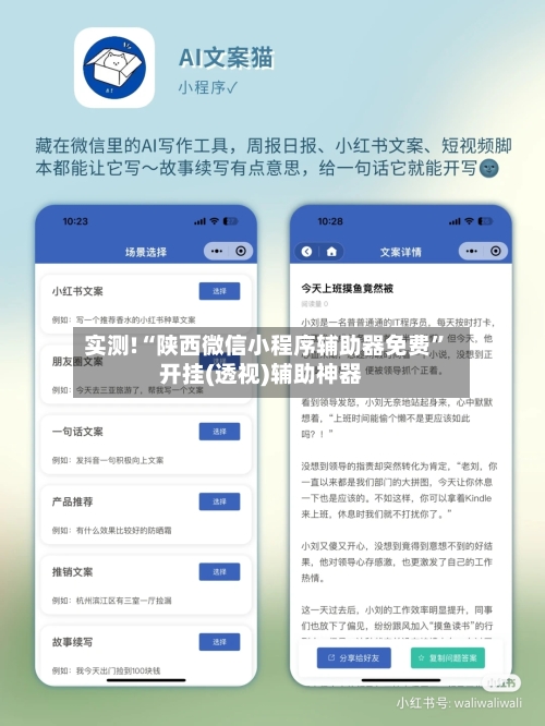 实测!“陕西微信小程序辅助器免费”开挂(透视)辅助神器-第1张图片