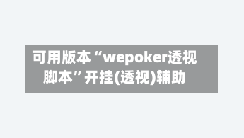 可用版本“wepoker透视脚本”开挂(透视)辅助-第2张图片