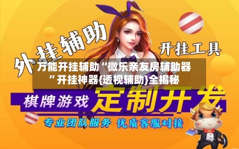 万能开挂辅助“微乐亲友房辅助器”开挂神器{透视辅助}全揭秘-第2张图片