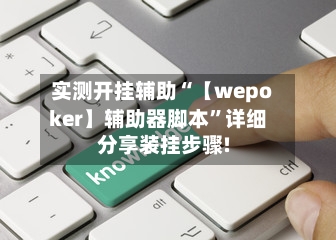 实测开挂辅助“【wepoker】辅助器脚本”详细分享装挂步骤!-第1张图片