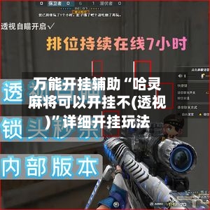 万能开挂辅助“哈灵麻将可以开挂不(透视)”详细开挂玩法-第2张图片