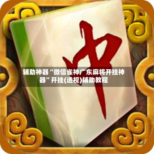 辅助神器“微信雀神广东麻将开挂神器”开挂(透视)辅助教程-第2张图片