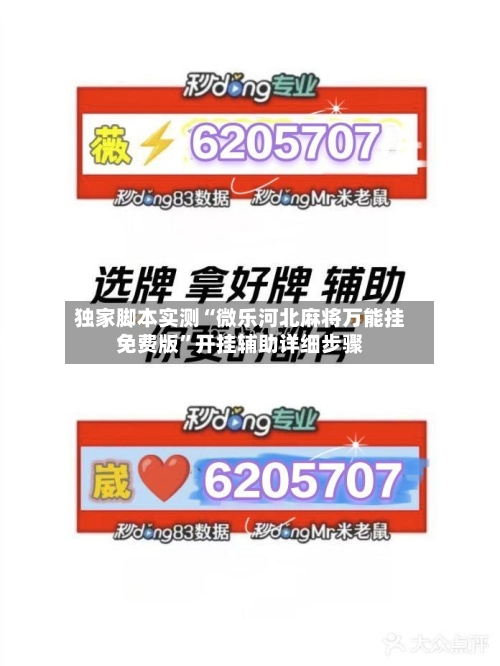 独家脚本实测“微乐河北麻将万能挂免费版”开挂辅助详细步骤-第1张图片