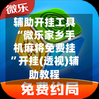辅助开挂工具“微乐家乡手机麻将免费挂	”开挂(透视)辅助教程-第2张图片