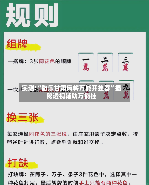 实测!“微乐甘肃麻将万能开挂器	”揭秘透视辅助万能挂-第1张图片