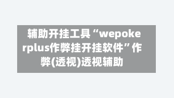 辅助开挂工具“wepokerplus作弊挂开挂软件”作弊(透视)透视辅助-第2张图片