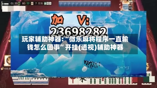 玩家辅助神器:“微乐麻将程序一直输钱怎么回事”开挂(透视)辅助神器-第3张图片
