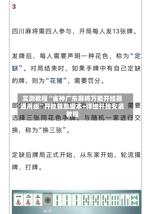 实测教程“雀神广东麻将万能开挂器通用版”开挂辅助脚本+详细开挂安装教程-第1张图片