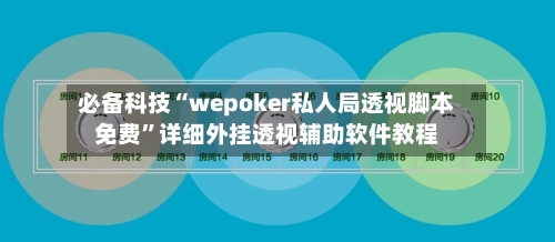 必备科技“wepoker私人局透视脚本免费”详细外挂透视辅助软件教程-第2张图片