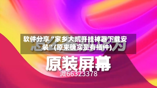 软件分享“家乡大贰开挂神器下载安装	”(原来确实是有插件)-第2张图片