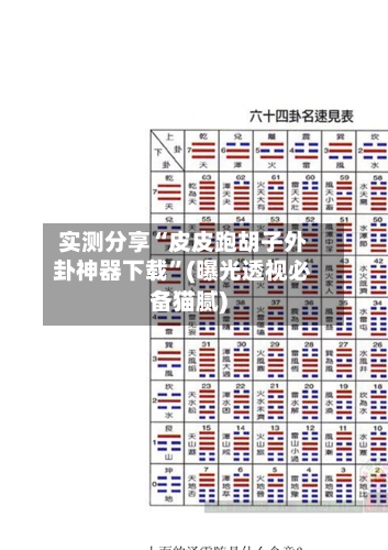 实测分享“皮皮跑胡子外卦神器下载	”(曝光透视必备猫腻)-第1张图片
