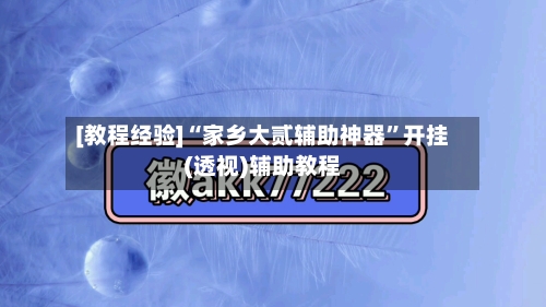 [教程经验]“家乡大贰辅助神器	”开挂(透视)辅助教程-第2张图片