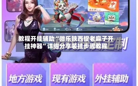 教程开挂辅助“微乐陕西捉老麻子开挂神器”详细分享装挂步骤教程-第1张图片