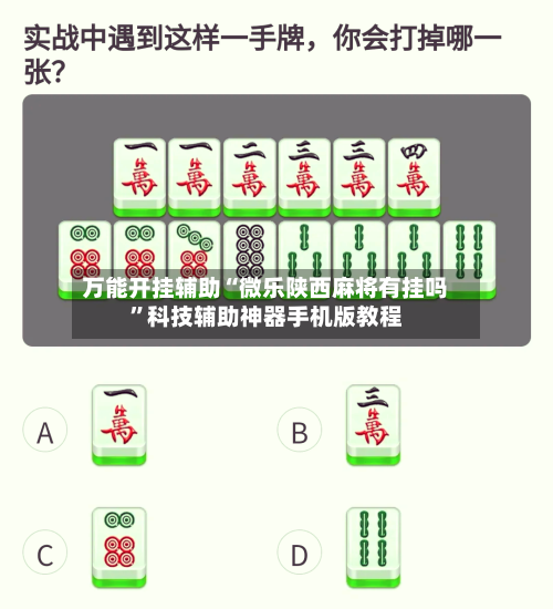 万能开挂辅助“微乐陕西麻将有挂吗”科技辅助神器手机版教程-第1张图片