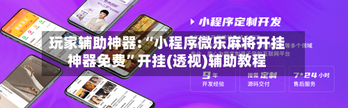 玩家辅助神器:“小程序微乐麻将开挂神器免费	”开挂(透视)辅助教程-第1张图片