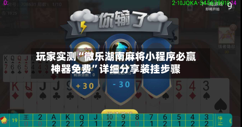 玩家实测“微乐湖南麻将小程序必赢神器免费	”详细分享装挂步骤-第1张图片