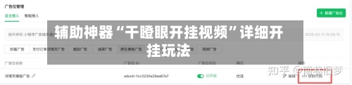 辅助神器“干瞪眼开挂视频	”详细开挂玩法-第1张图片