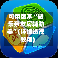 可用版本“微乐亲友房辅助器”(详细透视教程)-第2张图片