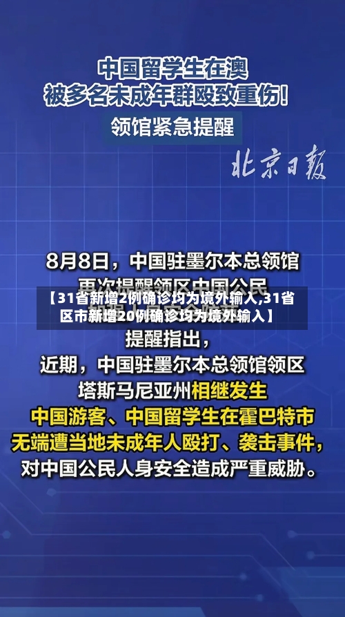【31省新增2例确诊均为境外输入,31省区市新增20例确诊均为境外输入】-第1张图片